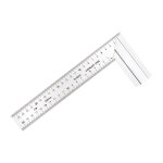Rwoythk ? r�gle carr�e en acier inoxydable 250 mm ? double �chelle laser r�sistante ? base en alliage ...