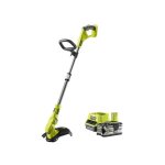 Ryobi - coupe bordures - dresse bordures 18v one + - 1 batterie 5. 0 ah - 1 chargeur rapide rlt183250f ...