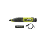 Ryobi - mini - outil multifonction pour bois rpc4 - 120g - 4v - 1 batterie 2. 0ah - 1 c�ble usb c