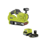 Ryobi - pack ponceuse � bande r18bs - 0 - 18v one + - 75 mm - 1 batterie 2. 0ah - 1 chargeur rapide rc18120 ...
