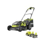 Ryobi - tondeuse hybride 18v one + coupe 37cm - 2 batteries 5. 0 ah - 1 chargeur rapide ry18lmh37a - ...