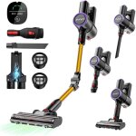 S9 aspirateur balai sans fil, 45kpa / 500w / 45min aspirateur sans fil, tube pliable, station de charge ...