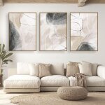 Sabir lot de 3 posters sur toile, style boh�me, modernes, d�coration murale, pour salon, chambre � coucher, ...