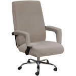 Sabir chaise d'ordinateur housse de chaise de bureau �lastique (marron, l), housse de chaise universelle ...