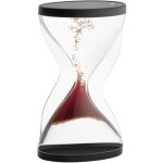 Sablier tfa dostmann 18. 6004. 05 verre acrylique transparent, rouge, noir