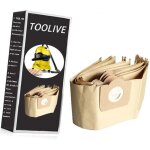 Sac d'aspirateur karcher wd3 premium avec lot de 10 sacs droits