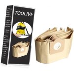 Sac d'aspirateur karcher wd3 premium avec lot de 5 sacs droits -