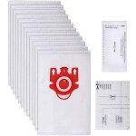 Sacs aspirateur miele f / j / m hyclean - pack de 12 pour srie hyclean 3d efficiency, compatible avec ...