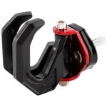 Sac � bagages universel pour moto, support de crochet en alliage d'aluminium modifi�, noir / rouge.