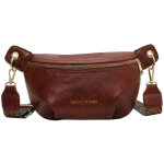 Sac banane pour femme, sac bandouli�re � larges anses, marron