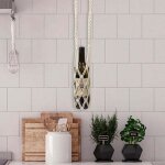 Sac de bandouli�re en filet bouteille d'eau porte gourde en coton tiss� housse de protection pour bouteille ...