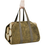 Sac b�che chemin�e fourre tout, panier bois de chauffage en toile solide, panier b�che de transport bois ...
