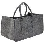 Sac à bûches gris en feutrine Sac à bûches gris en feutrine