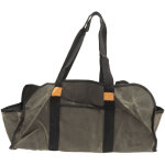 Sac � b�ches pliable et antid�rapant en toile cir�e vert fonc�, grande capacit�, avec poign�es renforc�es ...