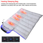 Sac de couchage chauffant pour adultes, aliment� par usb, imperm�able et chaud, avec 3 niveaux de temp�rature ...
