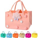 Sac de courses cabas 30 20 18 cm panier a courses avec poign�e rectangulaire corbeille feutre avec anse ...