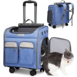 Rnemitery - sac  dos  roulettes pour transport pet poussette pet carrier puppy cat transport bag sac ...