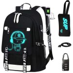 Sac � dos de voyage �tanche pour ordinateur portable, sac � dos d'�cole de grande capacit�, blanc, sac ...