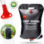 Sac de douche solaire camping - 20l sac de douche portatif solaire chauffe pour douche avec tuyau amovible ...
