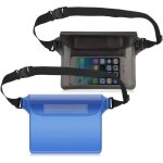 Sacs �tanches avec sangle r�glable, 2 pcs pochette �tanche � sangle r�glable pochette �tanche t�l�phone ...