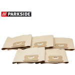 Sac filtre en papier, sac � poussi�re pour 5 aspirateurs, convient pour aspirateur sec / humide parkside ...