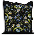 Sac folklorique cachoube avec coeurs, imprgn, noir