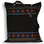 Sac folklorique au point de croix krzczonowski, imprgn, noir