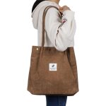 Sac fourre - tout en velours c�tel�, sac d'�picerie r�utilisable