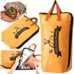 Sac isol� de barbecue, sac isol� de stockage alimentaire de viande avec conception pliable large bouche, ...