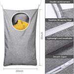 Sac � linge � suspendre � une porte en tissu oxford peu encombrant + 2 crochets en acier inoxydable + ...