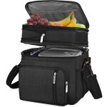 Sac  lunch, sac isotherme repas 15l, djeuner isotherme lunch bag, grande, portable, double couche sac ...