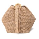Sac � main en paille au crochet pour femme, sac � main pour pi�ce de monnaie, sac � main d�contract�, ...