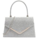 Sac � main de soir�e, sac bandouli�re ou pochette pour mariage, argent�