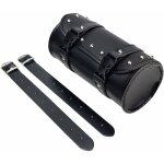 Sac � outils de moto en cuir pu, sac � outils de fourche arri�re, sacoche outils moto ronde, avec 2 sangles ...