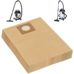 Sacs en papier pour aspirateur sec et humide 10 pcs marron vidaxl