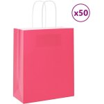 Sacs en papier 50 pcs avec poignées rose 18x8x22 cm Sacs en papier 50 pcs avec poignées rose 18x8x22 cm