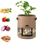 Sacs de plantation de pommes de terre de 10 gallons avec fen�tres transparentes et poign�es, sacs de ...