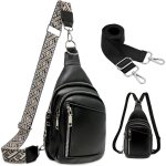 Sac de poitrine femme sac bandouli�re pochette telephone portable sacoche 2 en 1 cuir petit homme etanche ...