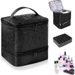 Sac portable imperm�able double couche pour 30 vernis � ongles + s�choir int�gr�, id�al salon � domicile ...