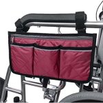Sac de rangement pour accoudoir pour fauteuil roulant, sac �tanche avec 4 poches