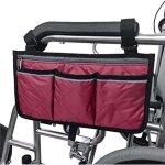 Sac de rangement pour accoudoir pour fauteuil roulant, sac �tanche avec 4 poches
