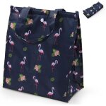 Sac de rangement isotherme pliable pour le d�jeuner (navy blue flamingo)