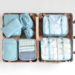 Sac de rangement organisateur de voyage 8 pi�ces, sac de rangement, ensemble d'emballage de bagages, ...