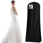 Sac de rangement pour robe de mariée - noir - longueur totale : 183 cm - pour le rangement ou le voyage ... Sac de rangement pour robe de mariée - noir - longueur totale : 183 cm - pour le rangement ou le voyage ...