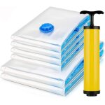 Sac de rangement sous vide, 6 sacs (4 x 60x80cm & 2 x 80x100cm) rutilisables les housse de rangement ...