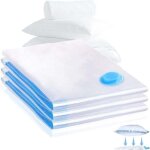 Sac rangement sous vide aspirateur, lot de 3 (60 x 80cm) sac sous vide vetement, r�utilisable housse ...