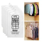 Sacs de rangement sous vide suspendus, lot de 5, sacs de compression r�utilisables et peu encombrants ...