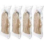 Sacs de rangement sous vide pour vtements suspendus, 4 paquets (105  70 cm), sac sous vide pour costumes, ...