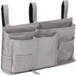 Sac de rangement suspendu pour lit superpos�, organiseur de chevet gris