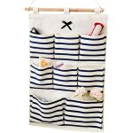 Sac de rangement suspendu pour ustensiles sac suspendu en tissu � rayures
